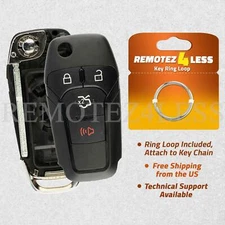 Replacement Flip Remote Key Shell Case Fob for Ford Fusion 2013 2014 2015 2016