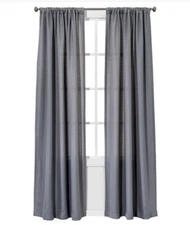 Room Essentials Chesapeake One Window Curtain Panel Gray 63"