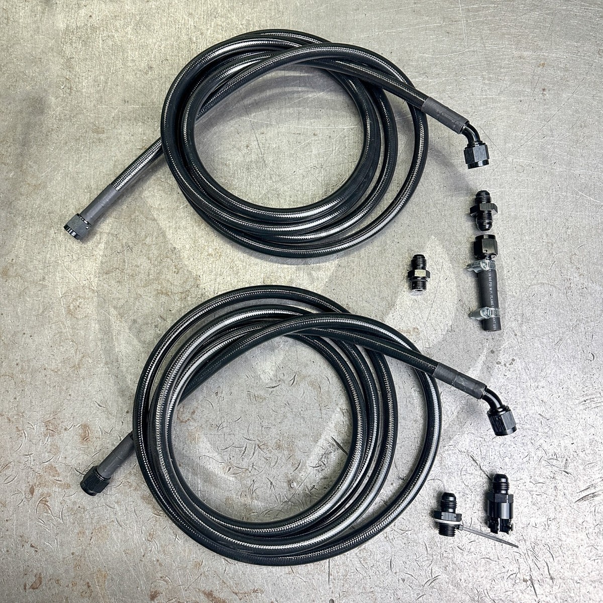 96-01 Integra E85 Compatible Black Stainless Steel Fuel Lines Kit