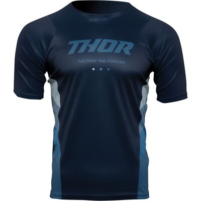Thor Assist React Mens MTB Mountain Bike Jersey Midnight/Teal