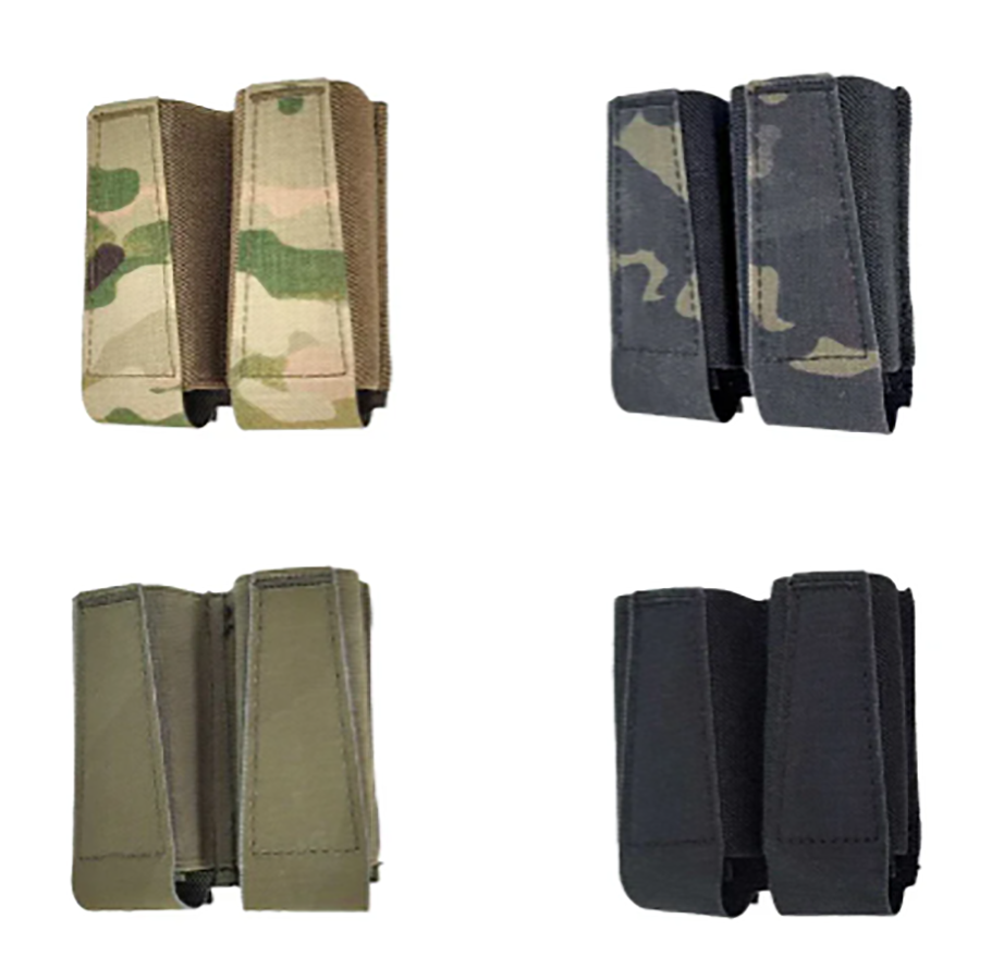 Elastic 9mm Double Magazine Pouch Tactical GBRS Style Airsoft Molle Mag Pouch M-image
