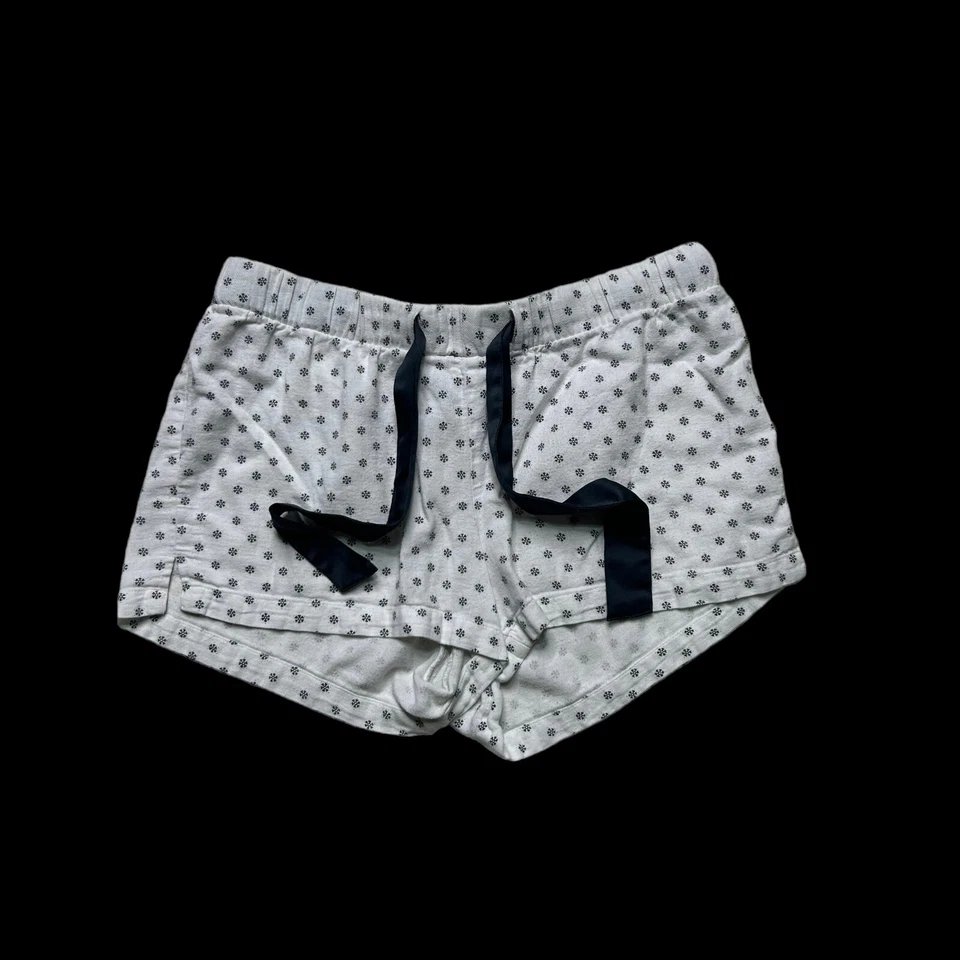 Шорты женские Old Navy фланелевые Roxy размер XS белые с принтом в виде снежинки на шнурке - Изображение 4 из 4