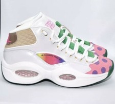 Hasbrox Reebok Question Mid Candy Land Size 6.5 GS 8 Women  s White GZ0081 New