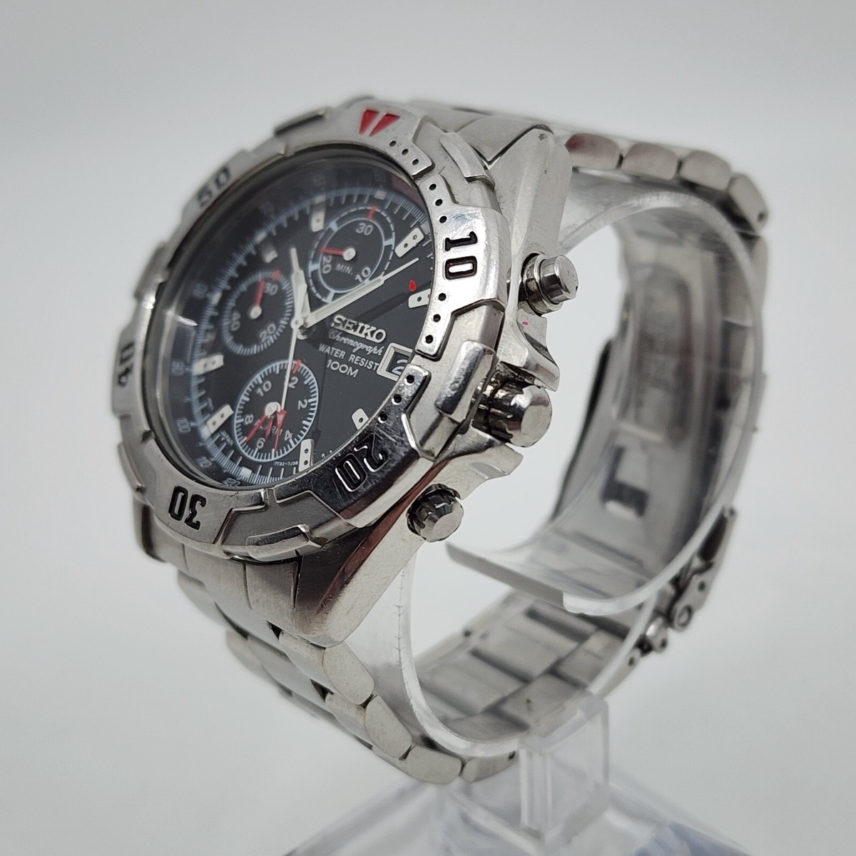 Seiko Diver 7t32-7f69 Mens Wristwatch Vintage 1998 Alarm