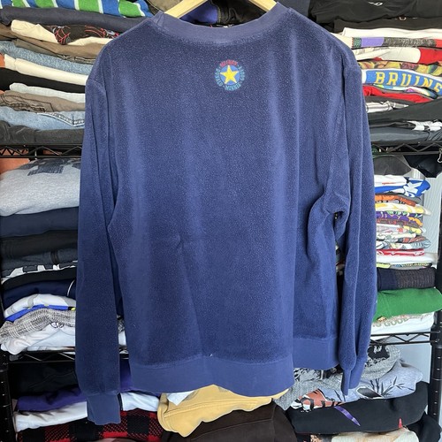Kleines Disney Fleece-Sweatshirt für Erwachsene blau Vintage bestickt Mickey Rundhalsausschnitt - Bild 2 von 6