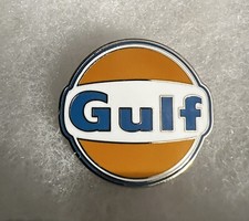 Gulf Racing Logo Oil Fuel Mechanic Car Classic 1.00 Lapel Enamel Pin Badge New