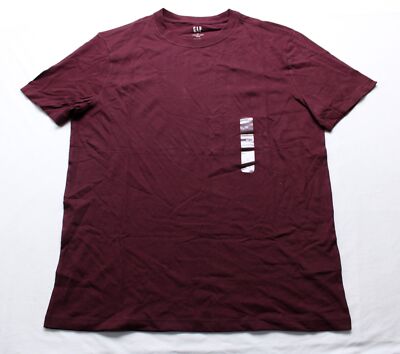 GAP Men's Everyday Soft Jersey Knit Crewneck T-Shirt AW5 Noir Red Medium NWT
