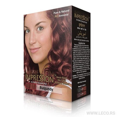 IMPRESSION Henna Color Hair BURGUNDY/ 6 pcs. X 10 gr/ in box'NEW'