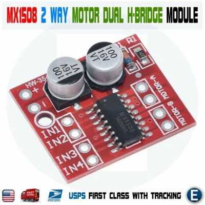 Mini MX1508 2 Way 1.5A PWM Speed Dual H Bridge DC Motor Drive Module L298N