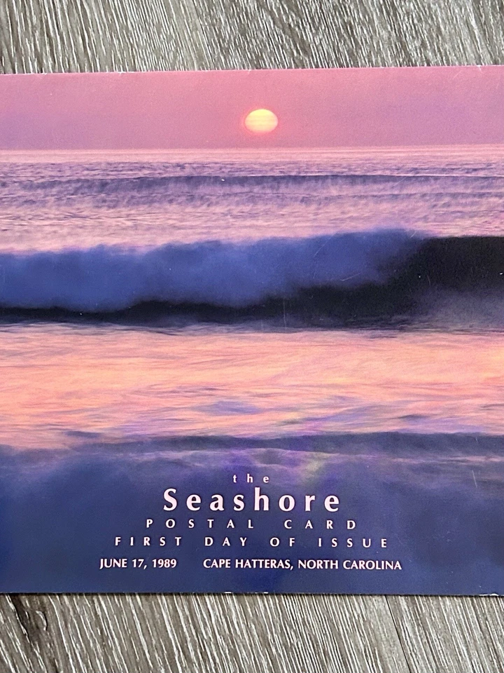 The Seashore Ceremony Program Postcard 1989 Cape Hatteras NC First Day Issue USA - Image 3 of 4