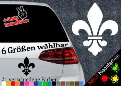 Heraldische Lilie Aufkleber -6 Größen 21 Farben- Fleur de Lis Wappen Frankreich