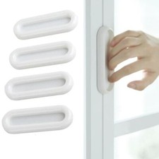 4pcs Door Handles Furniture Knobs Self-Adhesive Door Knobs Oval Door Handles
