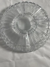 Vintage Crystal Clear Alexandria Relish Dish, Five Section Relish