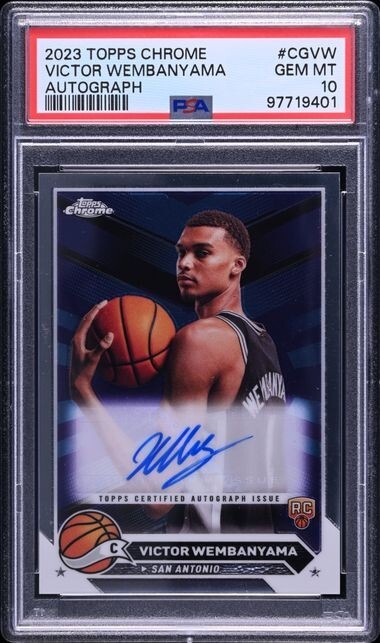 2023-24 Topps Chrome Autographs Victor Wembanyama RC PSA 10 | eBay