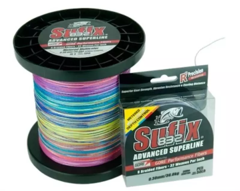 Sufix 832 Metered MULTICOLOUR 300m 330 yards Braid - 20LB 9Kg 0.24