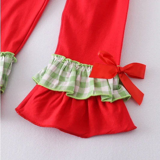 Новый бутик Гринч украл Рождество девочек со сборками вышитый наряд - Изображение 3 из 4