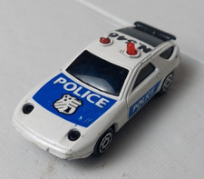 Vintage 80s Majorette Sonic Flashers Porsche 928 546 Police, White, 1/64