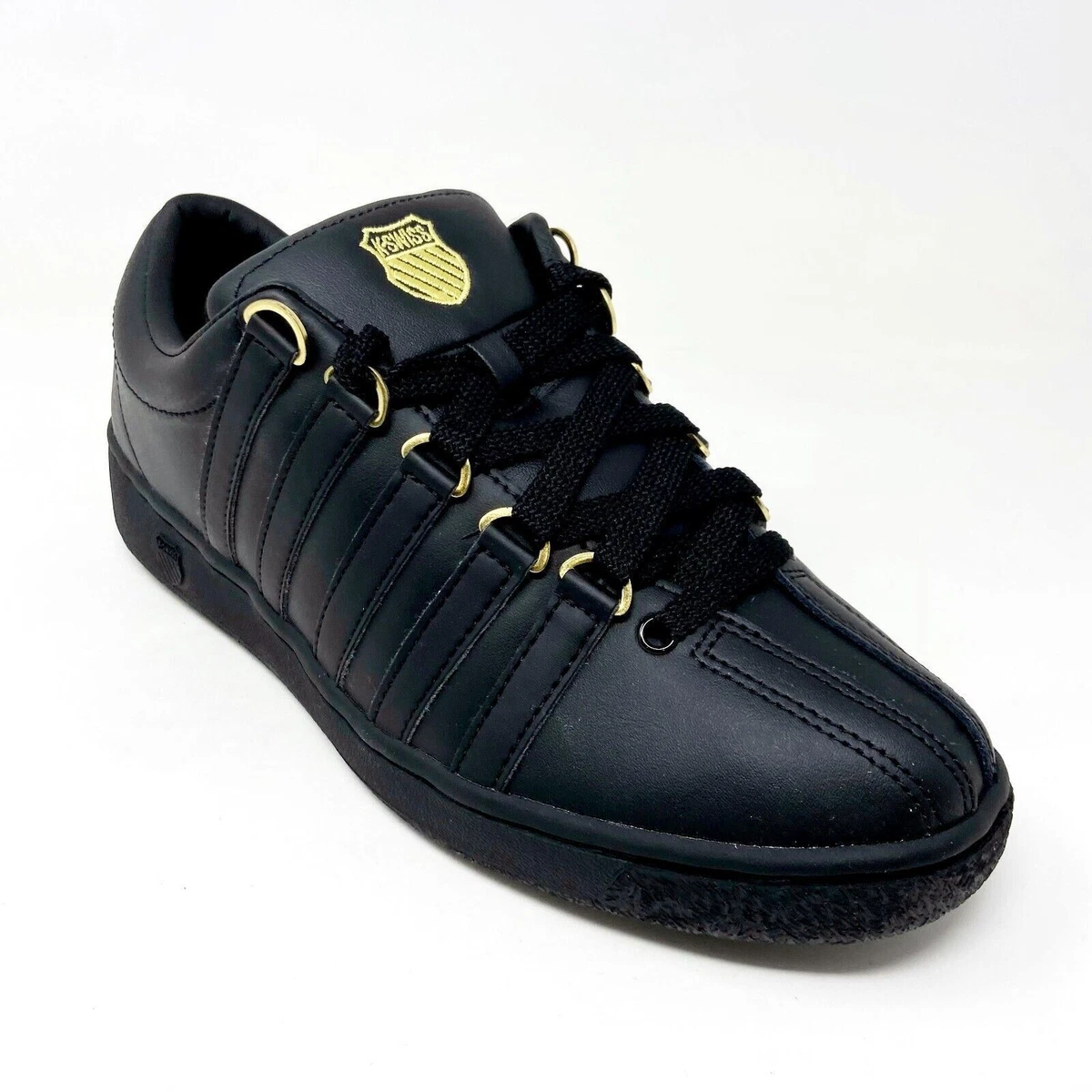 K Swiss Classic 2000 Black Gold Mens Casual Shoes Sneakers Shoes 06506 015