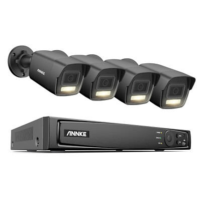 ANNKE 5MP Audio POE Security Camera System 8CH/16CH 12MP NVR Outdoor Color Night