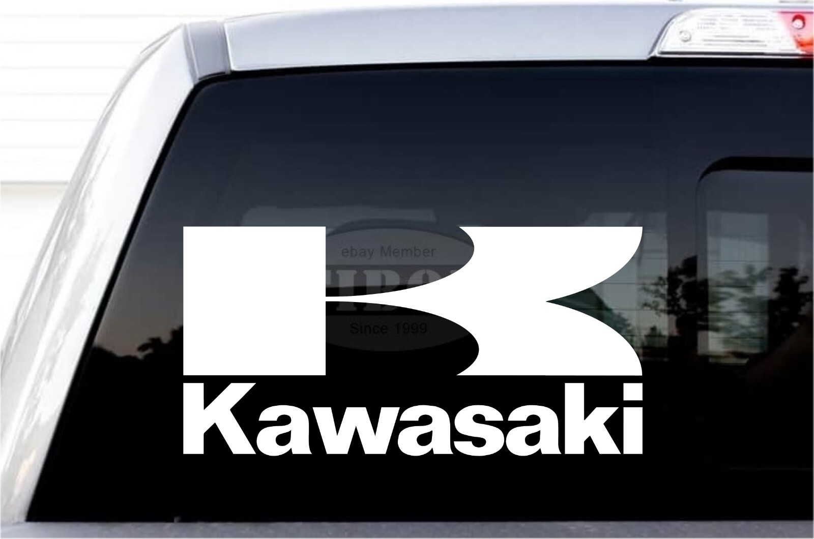 2x KAWASAKI Logo Decals Helmet Tank Stickers Bike ATV Motorcycle UTV Jetski