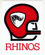 Adesivo RHINOS MILANO AMERICAN FOOTBALL TEAM - 9x11 cm Sticker vintage americano