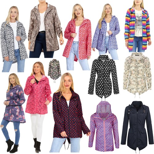 WOMENS RAIN MAC LADIES GIRLS RAINCOAT 