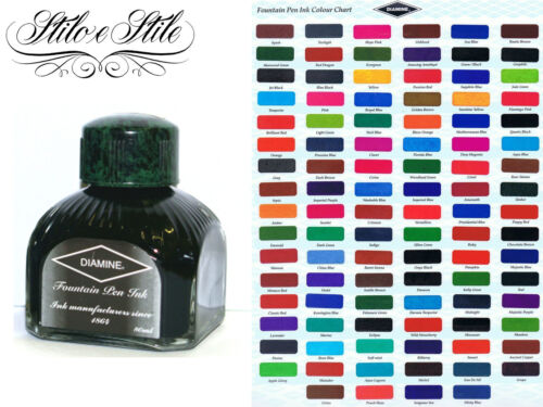 Inchiostro Diamine Ink 80 ml Penne Stilografiche | Gradazioni Blu-Viola | Inks - Afbeelding 1 van 18