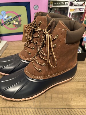 Weatherproof Vintage Men's Adam II Duck Boots TAN/NAVY Size