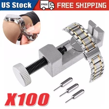  Metal Adjustable Watch Band Strap Bracelet Link Pin Remover Repair Tool Kit LOT