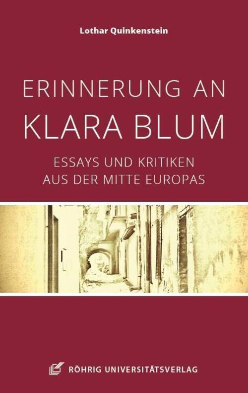 Thumbnail - Lothar Quinkenstein | Erinnerung An Klara Blum | Buch | Deutsch (2015)