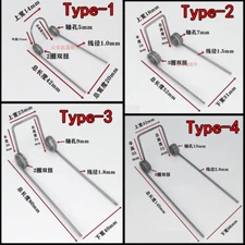 1pcs 304 Stainless Steel Double Torsion Springs Hooks Fuse Clip Snap Spring