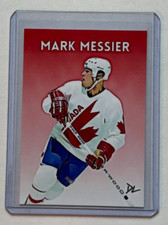 Mark Messier Limited Edition Artist Signed "Team Canada" Trading Card 1/10