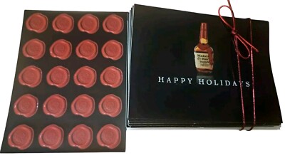 Vtg Lot of 25 Maker's Mark Bourbon Christmas Cards & Envelopes & Seals  2005