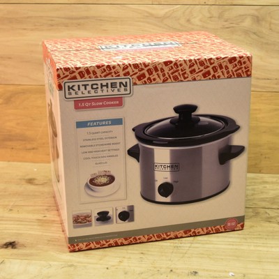 Nib Kitchen Selectives Stainless Steel 1 5 Qt Slow Cooker Crock