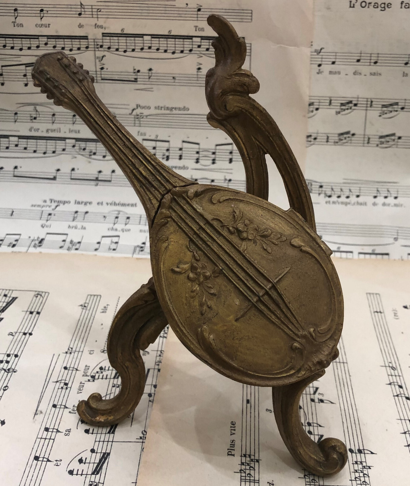 Rare Antique French Mandolin Jewelry Box with cushion c.1910 eBay