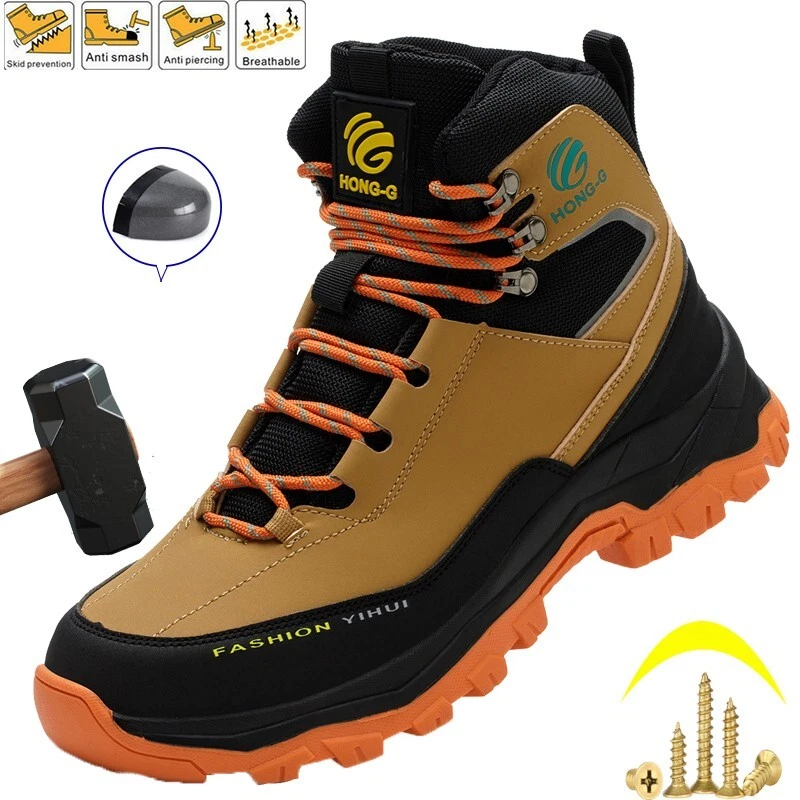 New Man Safety Shoes Puncture-Proof Work Sneaker Waterproof Steel Toe Shoes