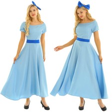 Adult Princess Fancy Dress Outfit Women's Fairytale Cosplay Costume Maxi Dress