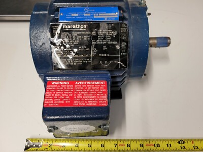Marathon Blue Chip Series E649 XRI Severe Duty 1HP Severe Duty Motor 3 Phase NeW