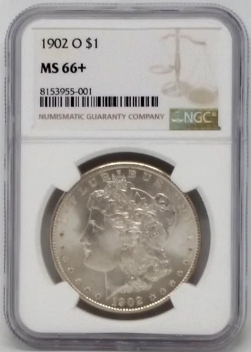 1902-O Morgan Silver Dollar - Graded NGC MS 66+
