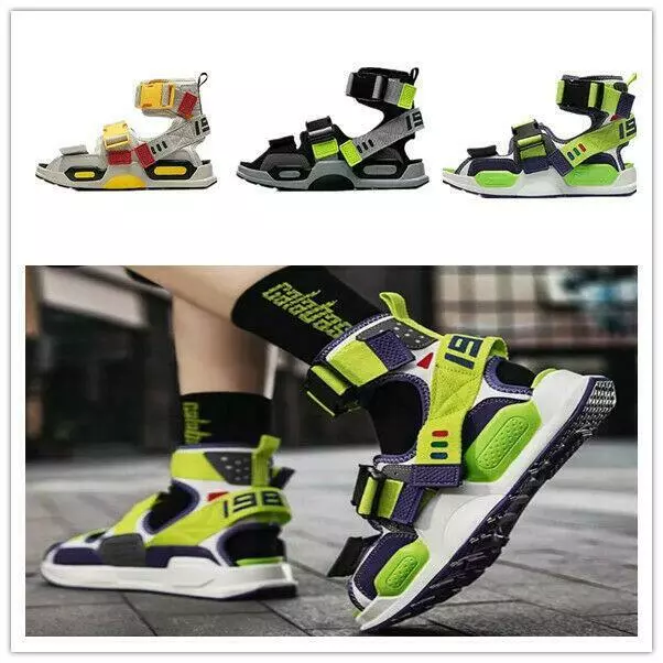 Men s Sneaker High Top Sandals Slingback Open Toe Buckle Sport Shoes Fashion SZ