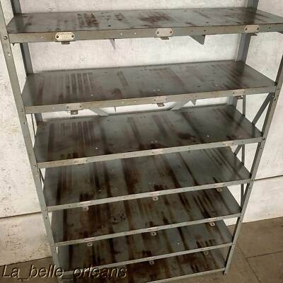 VINTAGE INDUSTRIAL WALL RACK ORIGANIZER / BOOKCASE / TCHOTCHKES