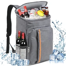 30-Can Cooler Backpack, Leakproof Soft-Sided Insulated Bag