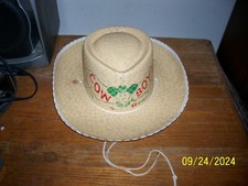 Vintage 50's Straw Cowboy Child Size Hat Nmint