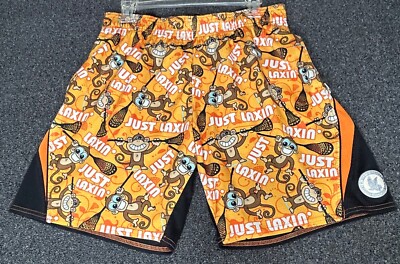Flow Society Brand Large Lacrosse Shorts Monkeys Just Laxin Youth Large