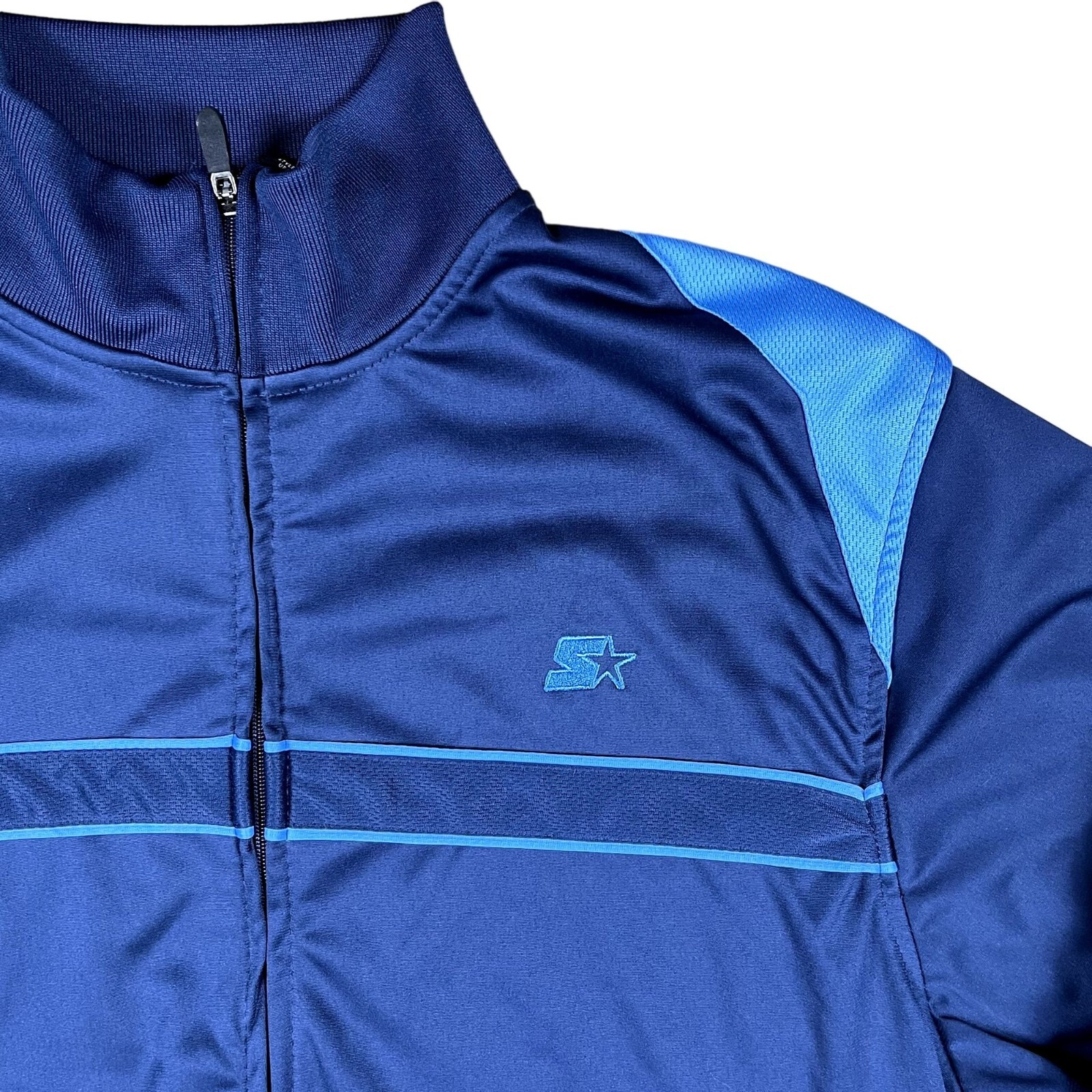 Starter Navy Track Jacket Size Large - image 4