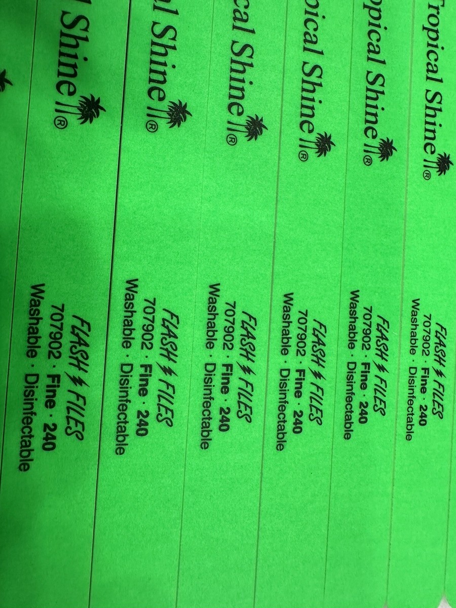 Nail Files Tropical Shine - 10 Pack, Double-Sided, Waterproof - Foto 7