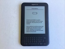 Amazon Kindle D00901 WiFi E-Book Reader - Empty Battery