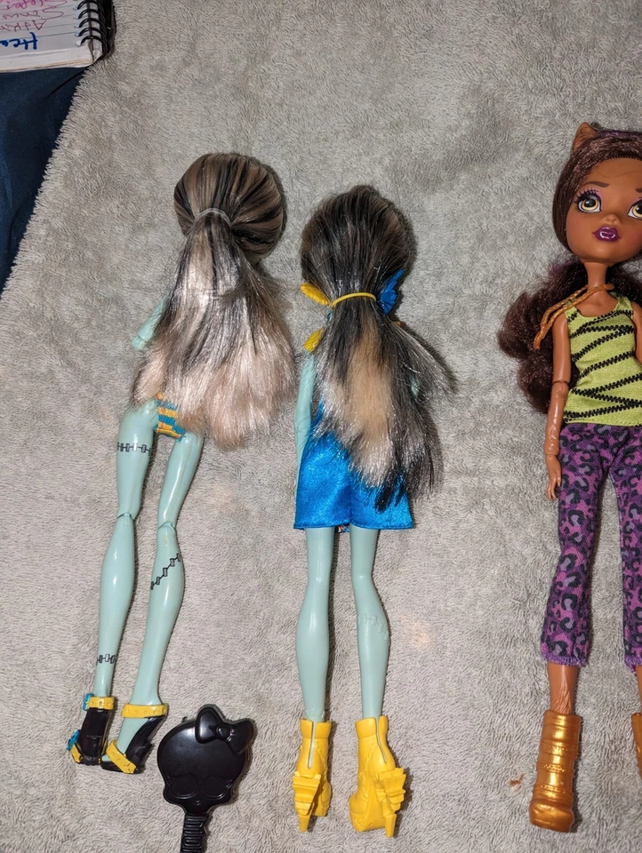 Lote de 5 muñecas Monster High DRACULAURA Frankiestein Clawdeen Wolf Foto 4 de 4