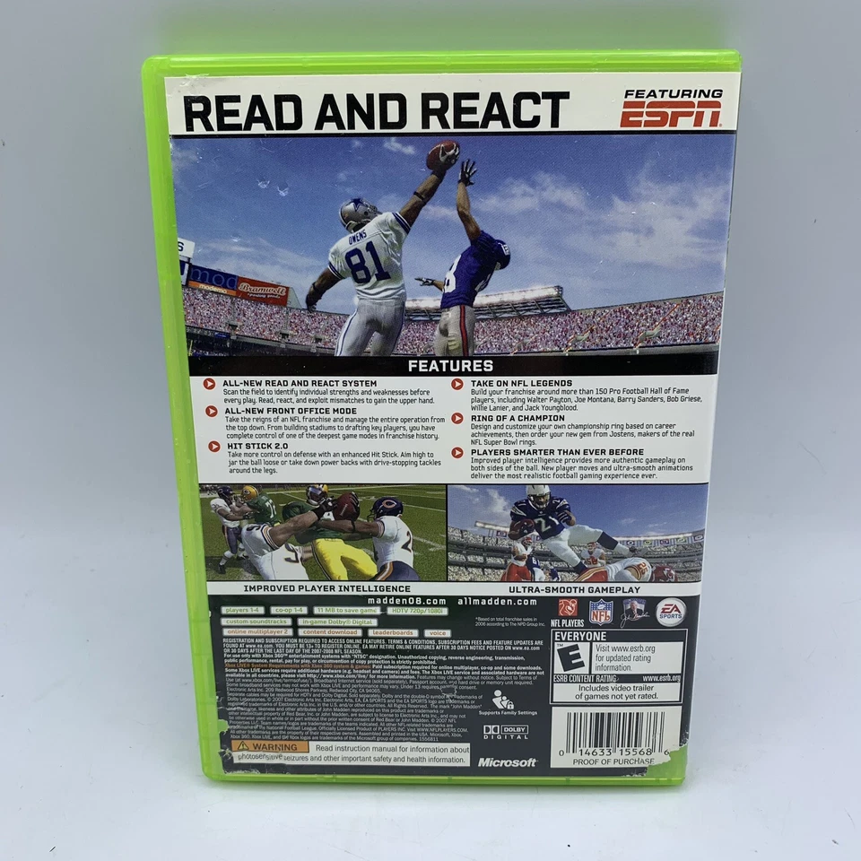 Madden NFL 08、09 和 10(微软 Xbox 360)游戏 3 件装 — 第 3/4 张图片