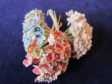 Vintage Millinery Flower Collection Lot Forget Me Not 1/4" Ivory Blue Pink H5522
